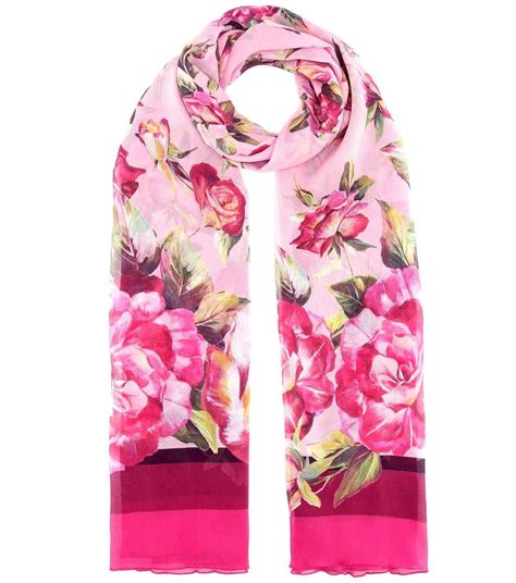 Pink Floral Printed Silk Scarf With Images Printed Silk Scarf