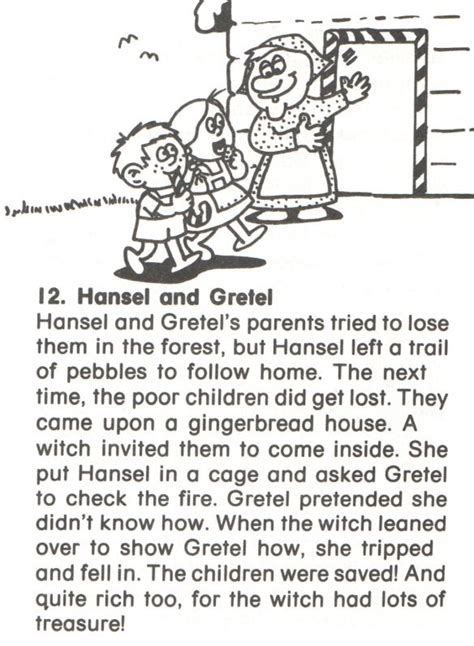 Printable Hansel And Gretel Story - Printable Word Searches