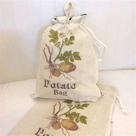 Reusable Potato Storage Bag Cotton Bulk With Drawstring Etsy