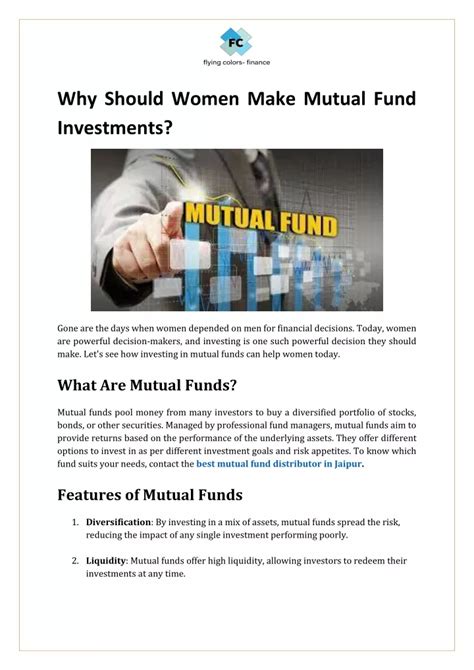 Ppt Why Should Women Make Mutual Fund Investments Powerpoint