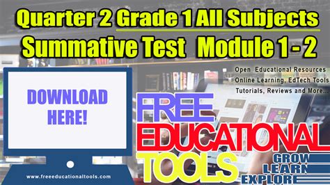 Deped Grade 1 Summative Test All Subjects Quarter 2 Module 1 2 Images