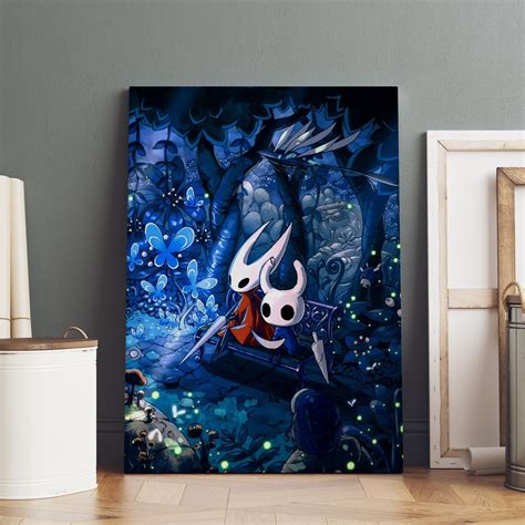 Hollow Knight Poster Hallownest Wall Art Premium Canvas Print Game