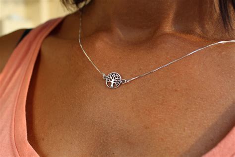 Tree Of Life Necklace For Women Dainty Tree Of Life Jewelry Etsy