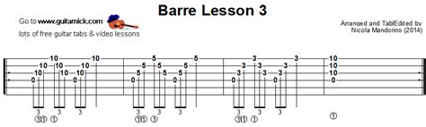 BARRE CHORDS GUITAR LESSON 3 - GuitarNick.com