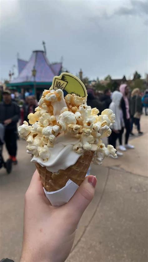 Giant Popcorn Soft Serve At Disneyland Paris