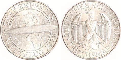 Weimarer Republik Reichsmark F Zeppelin Vorz Glich Ma Shops