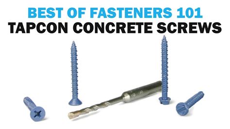 All About Tapcon Masonry Concrete Screws Fasteners Youtube