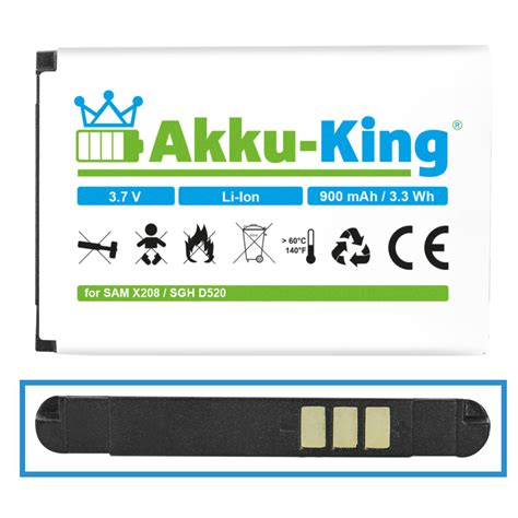 Akku Kompatibel Mit Samsung Ab043446be Li Ion 900mah Für Sgh P900