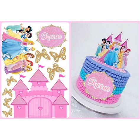 Disney Princess Printable Cake Topper Customized Shopee Philippines