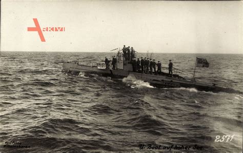 Deutsches U Boot Unterseeboot Auf Hoher See Kaiserliche Marine Xl