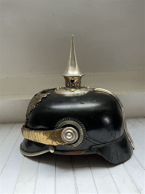 casque à pointe spiked helmet pickelhaube Officier De Pionnier Prusse