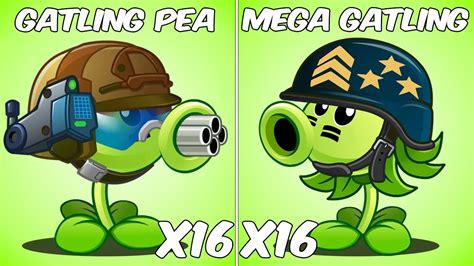 PvZ 2 Challenge Every Plants X16 Same Power Up Vs Castlehead Zombie