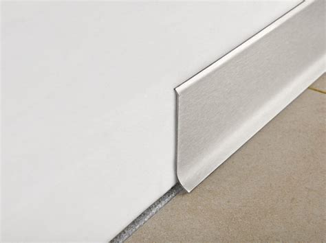 SKIRTING 60 Brushed steel skirting board By PROGRESS PROFILES