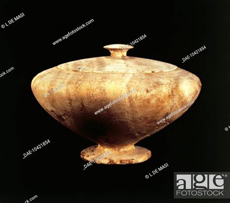 Amorite Origin Alabaster Jar With Lid Artefacts From Ebla Syria