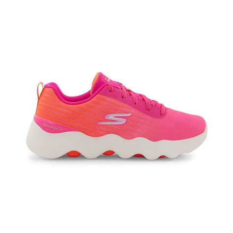 Buy SKECHERS Go Walk Massage Fit Pink Walking Shoes Online