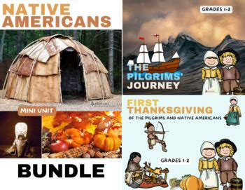 BUNDLE Wampanoag Pilgrims Thanksgiving Mini Books No Prep Lesson Activities