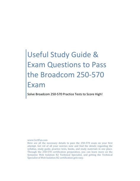 PPT Useful Study Guide Exam Questions To Pass The Broadcom 250 570