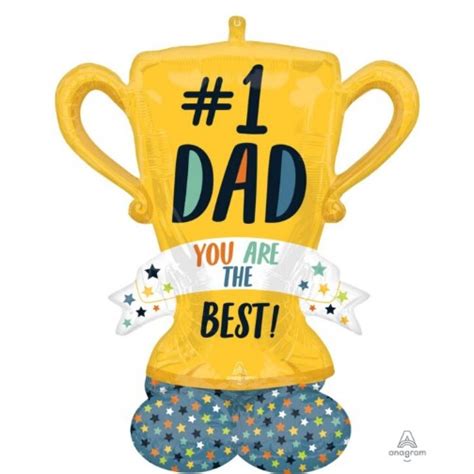 43 Best 1 Dad Trophy Airloonz Foil Balloon Balloon Warehouse™