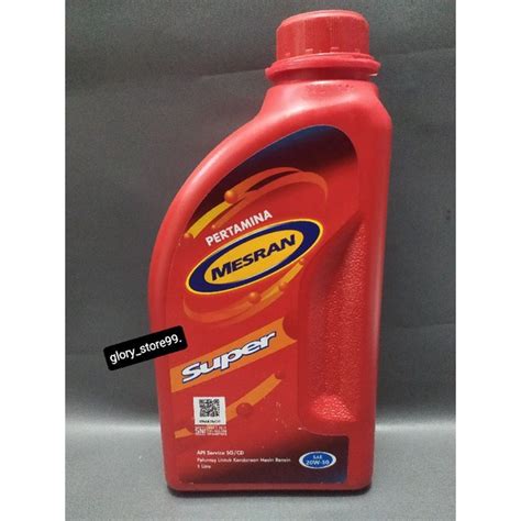 Jual OLI PERTAMINA MESRAN SUPER 1 LITER SAE 20W 50 Shopee Indonesia