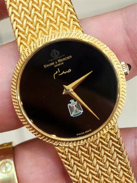 Baume Mercier Full Yellow Gold Kt Saddam Hussein Signature F R