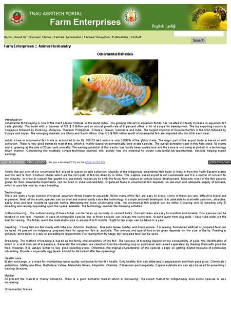 Ornamental Fish Farming | Fishkeeping | Aquarium