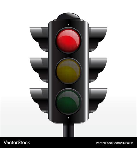 Traffic light red Royalty Free Vector Image - VectorStock