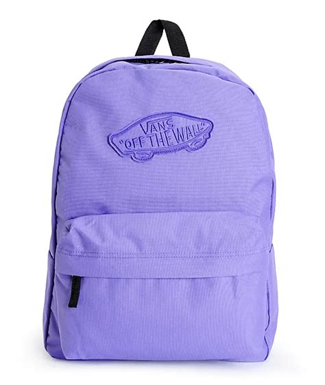 Vans Realm Passion Flower Purple Backpack Zumiez