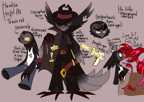 Hazbin Hotel Au Travis Ref By Artsygum On Deviantart