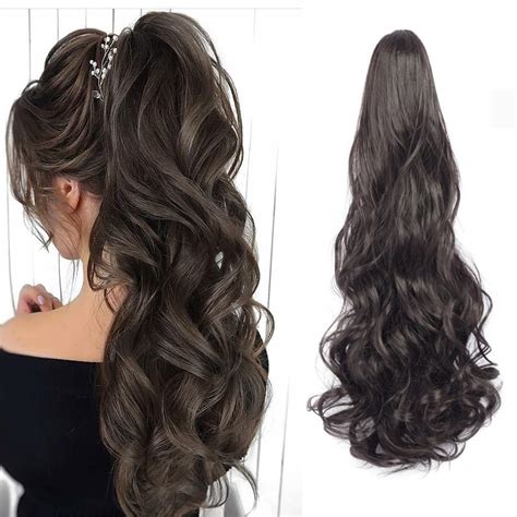 Amazon Manetique Curly Ponytail Extension Claw Clip In 24