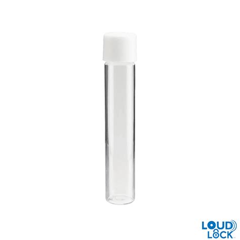 Loud Lock 116mm Glass Joint Tubes Clear White Twist Lid Art Of Glass Wholesale