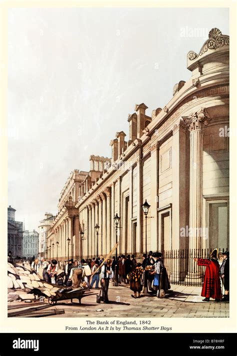 The Bank of England 1842 watercolour by Thomas Shotter Boys of the Sir ...