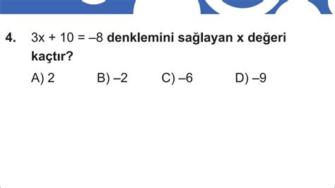 7 Sinif Matematik Denklem Cozme Soru Cozumleri Otosection