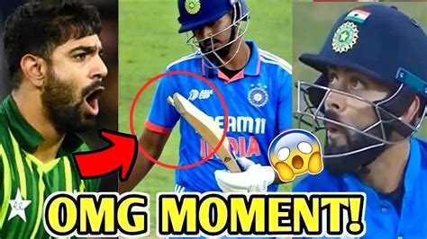 Haris Rauf Broke Shreyas Iyer Bat 😕 India Vs Pakistan Match