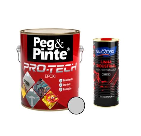 Tinta Epóxi Pro Tech Peg Pinte 36l Eucatex Cinza Claro Tinta Para