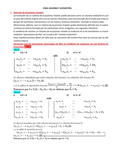 Final Lgebra Y Geometr A Final Lgebra Y Geometr A Sistemas De