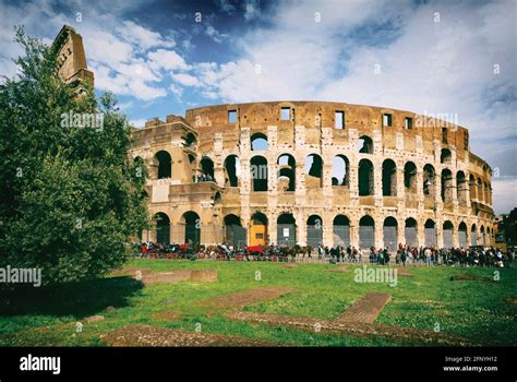 Rome Italy Exterior Of The Colosseum The Historic Centre Of Rome Is