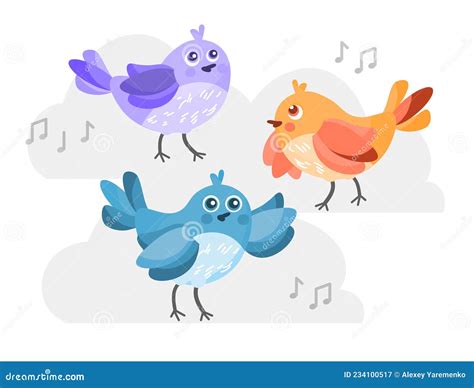 Funny birds concept stock vector. Illustration of expression - 234100517