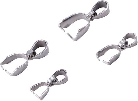 Ph Pandahall Pcs Sizes Stainless Steel Pinch Bails Pinch Clip