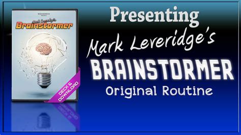 Brainstormer By Mark Leveridge The Original Routine Blank Deck Trick