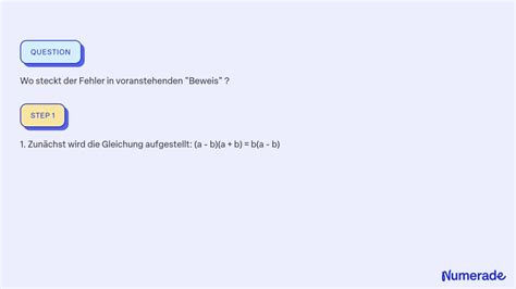 SOLVED Wo Steckt Der Fehler In Voranstehenden Beweis