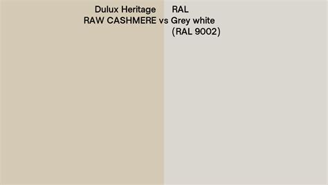 Dulux Heritage Raw Cashmere Vs Ral Grey White Ral Side By Side