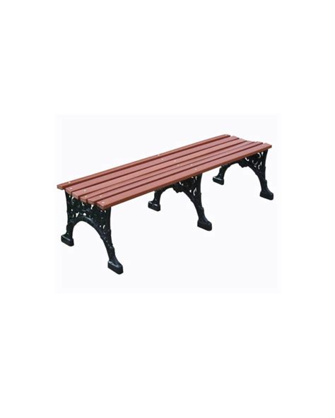 5ft Renaissance Bench Backless Recycled Plastic Slats Cast Aluminum Frame Park Warehouse