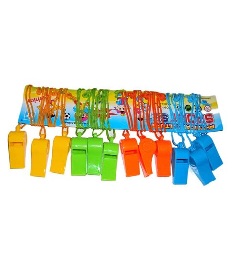 Snb Multicolor Plastic Whistle Toys For Kids Set Of 12 Pcs Buy Snb