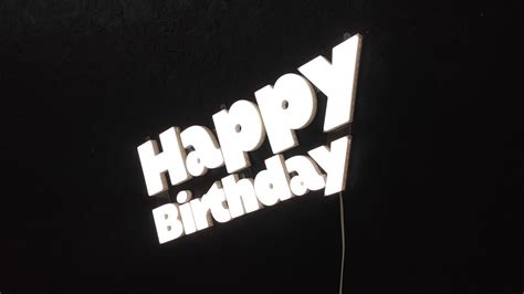 Neon LED Happy Birthday 80x34 cm podświetlany napis na urodziny