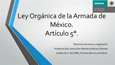 Pdf Ley Organica De La Armada De Mexico Andrea Fuentes