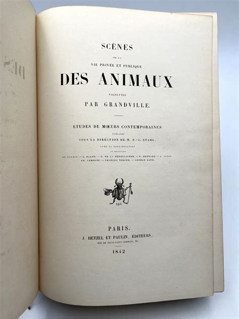 Grandville Sc Nes De La Vie Priv E Et Publique Des Animaux First