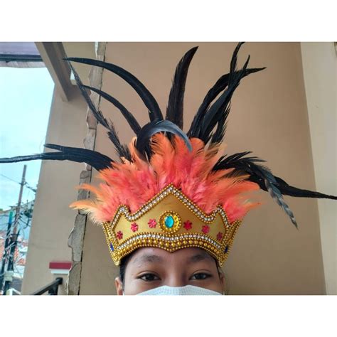 Jual AKSESORIS KEPALA BULU TOPI BULU ADAT DAYAK PAPUA KALIMANTAN MODEL