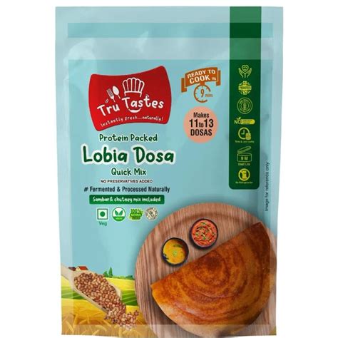 True Tastes Lobia Dosa Quick Mix Certification Fssai At Rs In