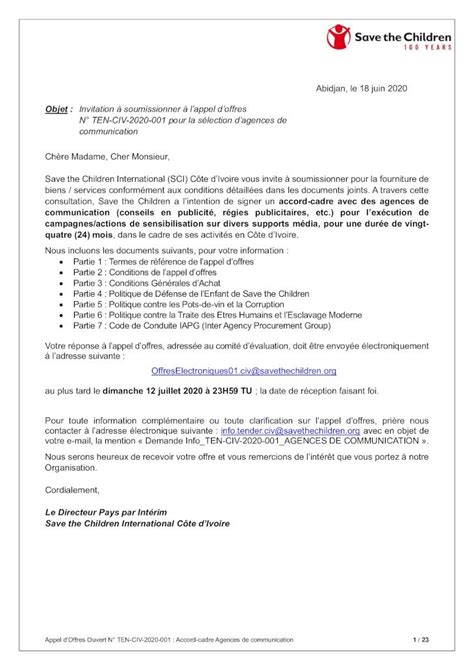 Pdf Abidjan Le Juin Invitation Soumissionner Lappel D