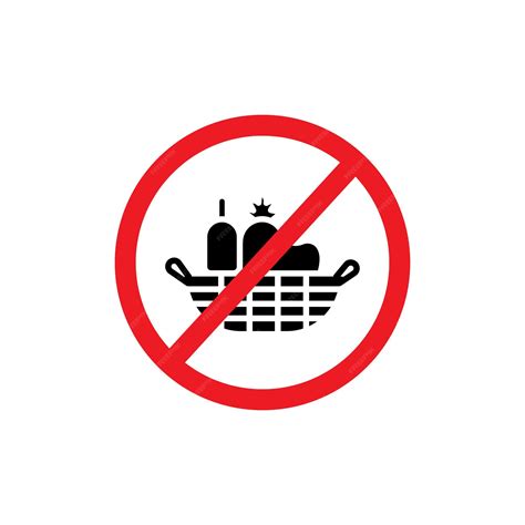 Premium Vector | Picnics Are Prohibited Sign Icon Set Forbidden Camping